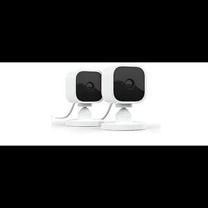 two-way audio, easy set up, Works with Alexa – 2 cameras (White)